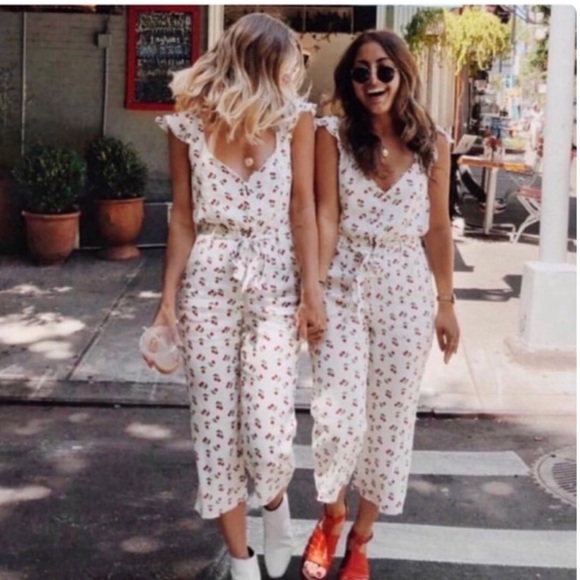 For Love And Lemons Pants - For Love & Lemons Cherry Jumpsuit